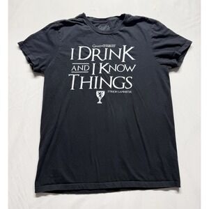 Game of Thrones Tyrion Quote T Shirt Men's M Black‎ HBO Graphic Tee